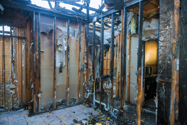 Professional Fire Damage Removal technician working in Bremen, OH